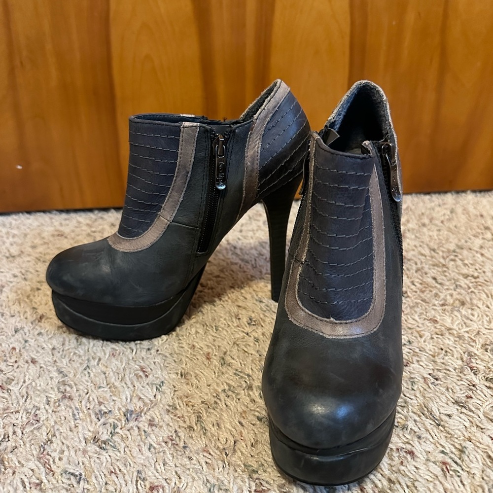 Women’s heeled‎ ankle booties.